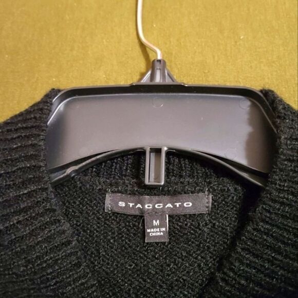 Sleeve Ruffle Black Sweater - Picture 4 of 4